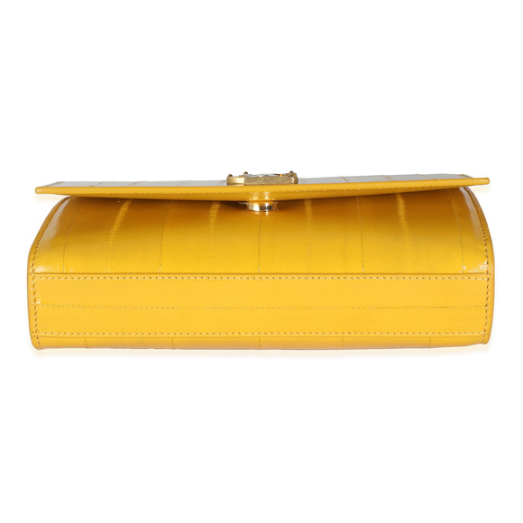 Saint Laurent Mimosa Yellow Eel Skin Small Kate Chain Bag - Picture 5 of 8